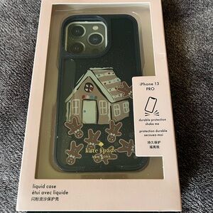 Kate Spade Festive Gingerbread House iPhone 13 Pro Case - Liquid Case